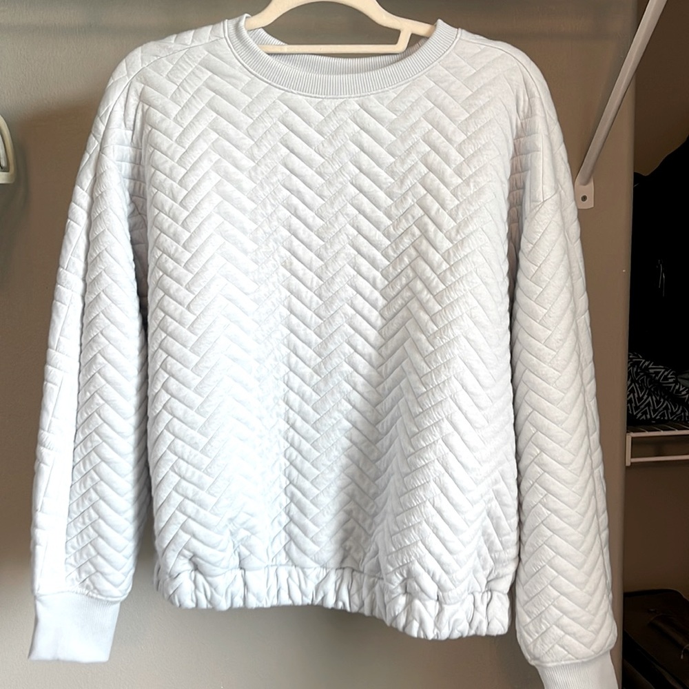Quilted crewneck sweater. Size Medium. A New Day Target